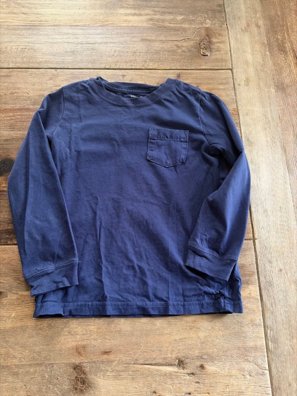 Carter's Kid Boys 6/6A Navy Long-Sleeve Pocket Tee